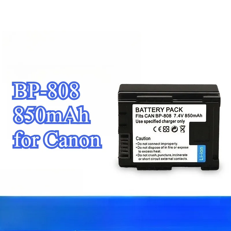 بطارية بديلة 850 مللي أمبير في الساعة لكاميرات Canon BP-808 BP-809 BP-807 متوافقة مع كاميرا الفيديو Legria HF S11 HF S100 HV20 HV30 HG20 HG21 #1