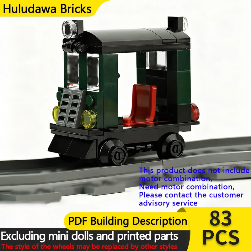 

City Car Model MOC Building Bricks Light Rail Maintenance Car Modular Technology Children Holiday Gifts Assemble Toys Suit