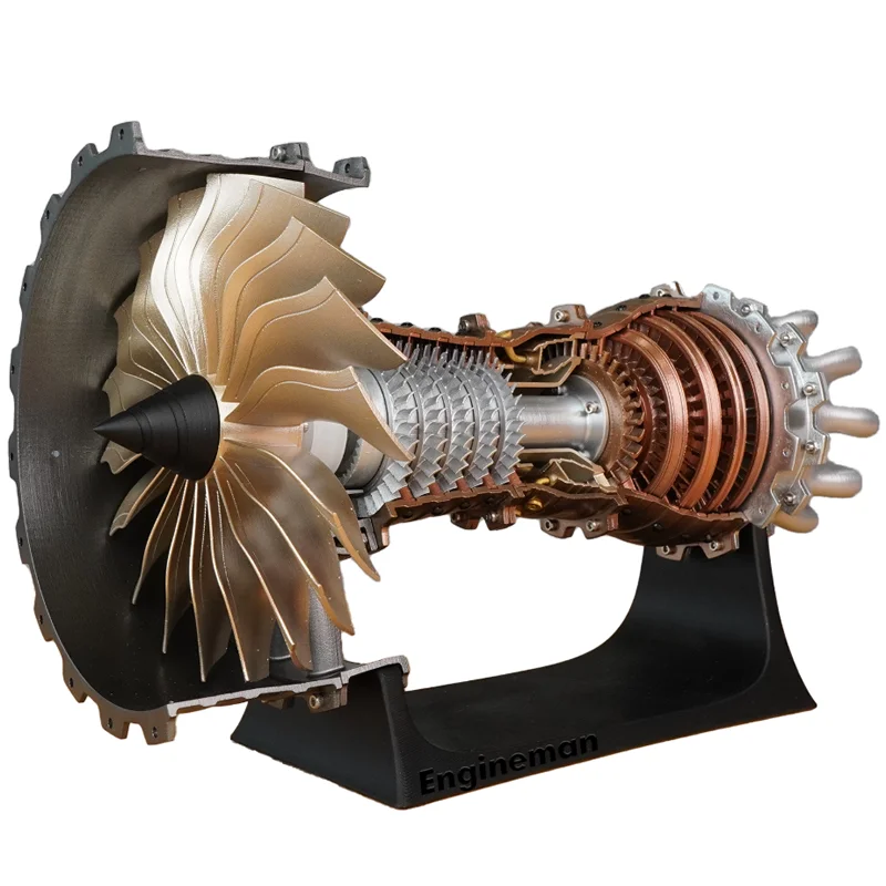 Mechi aircraft engine model mini aviation engine turbofan Engineman assembled movable DIY