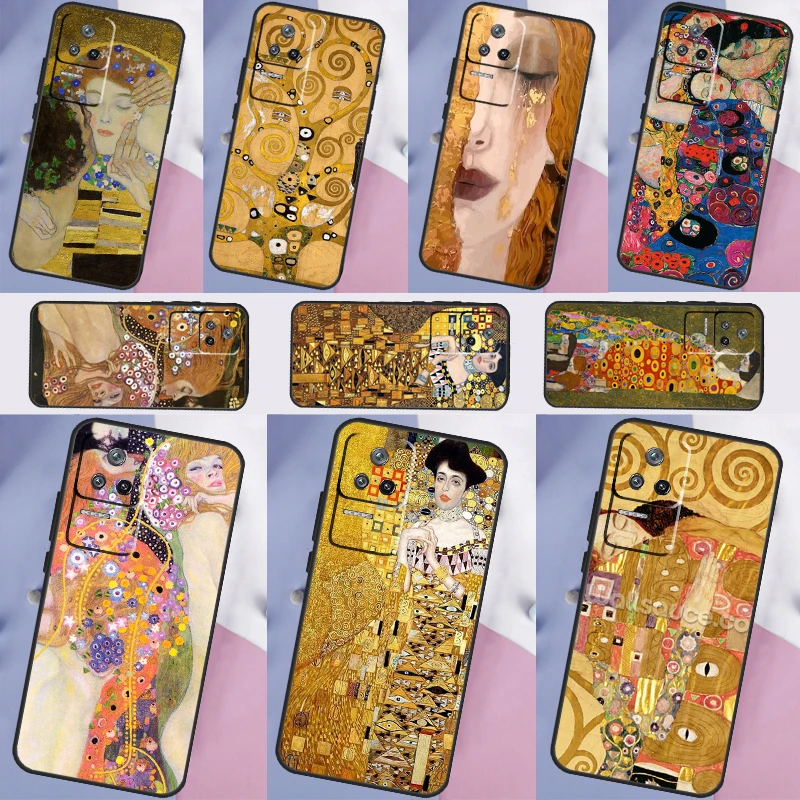 Gustav Klimt Abstract painting Case For Xiaomi 13 12 Lite 11T 12T Pro 12X POCO X3 X5 F5 Pro F4 X4 GT M5s C40 F3 Back Cover