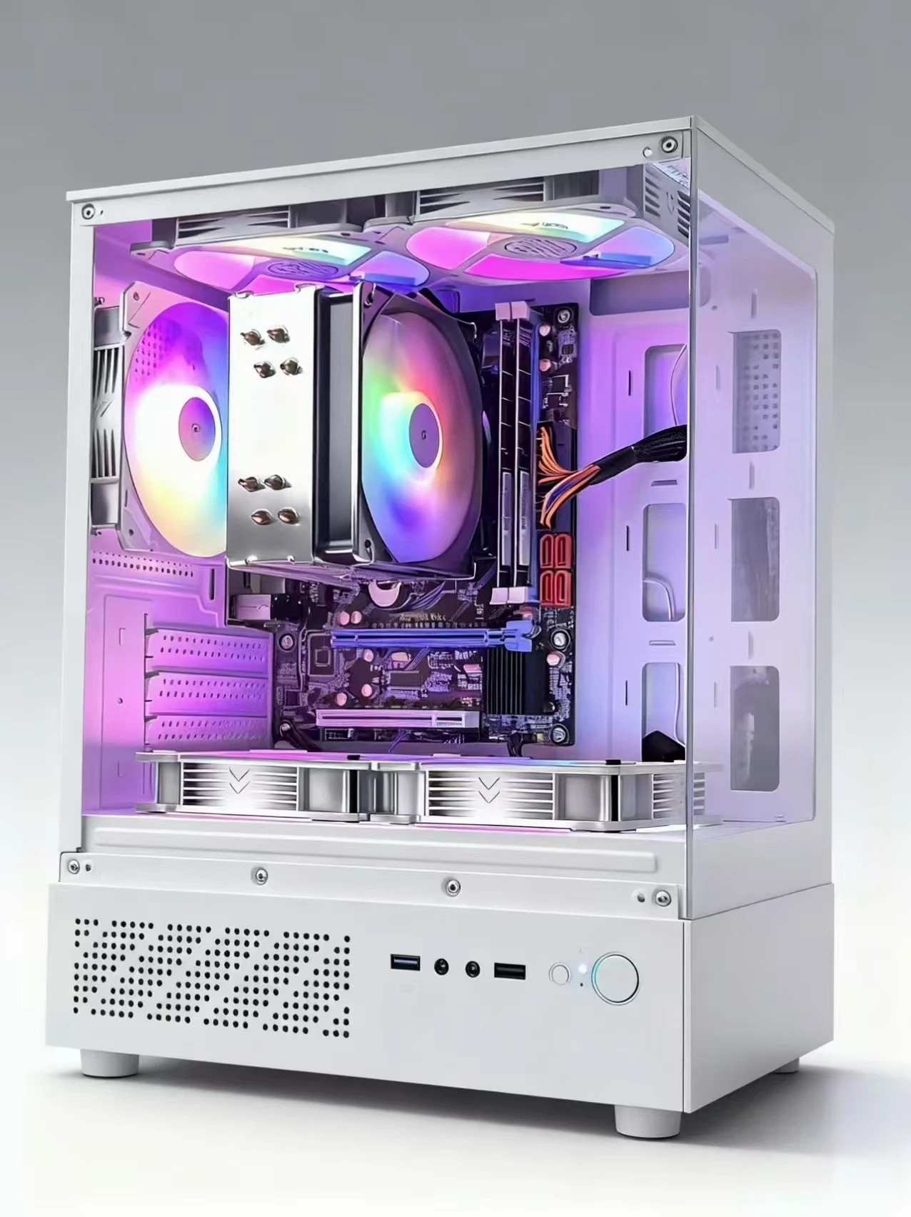 لعبة سطح المكتب المضيف Core I3 I5 I7 CPU 8G RAM 120GB 256GB 512GB SSD توريد الكمبيوتر المكتبي للألعاب مع بطاقة الرسومات