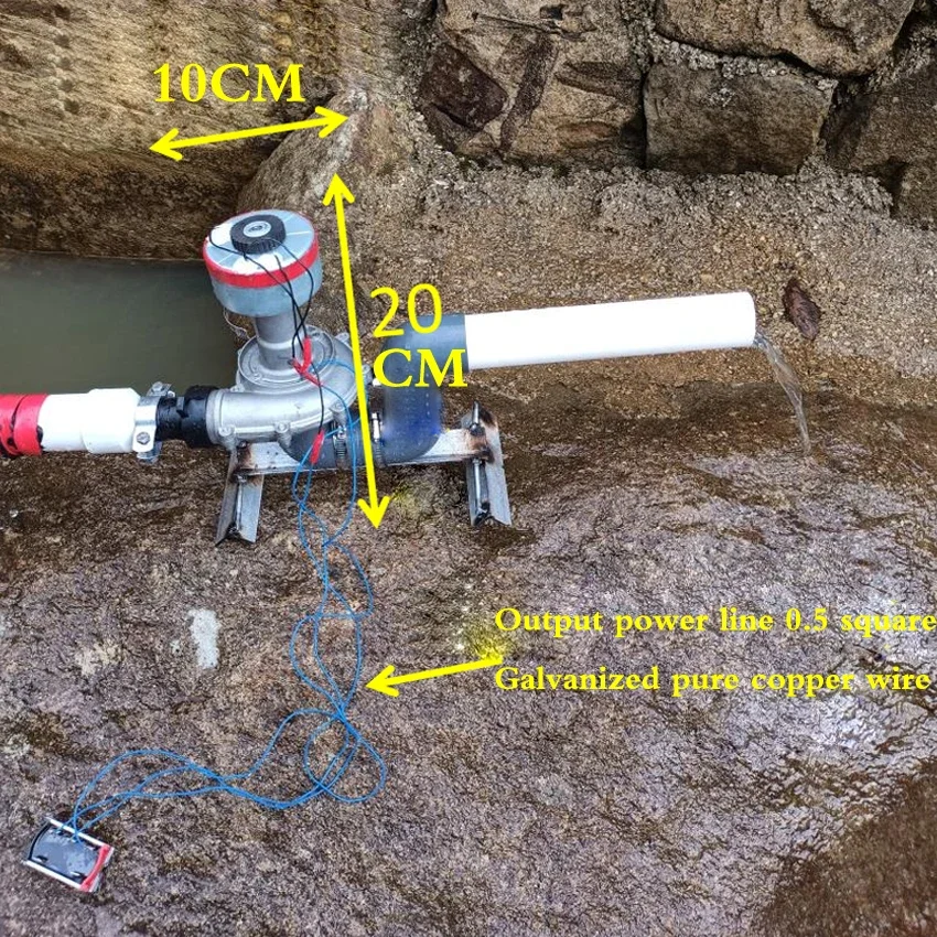 Micro Hydroelectric Generator for 500 Watts 50Hz 220V High Power With Monitoring TV Lighting Computer Outdoor