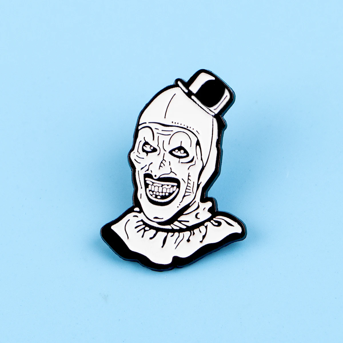 Art Clown Enamel Pin Horror Movie Character Brooch for Halloween Punk Accessory for Fans Jewelry Clothing Decoration