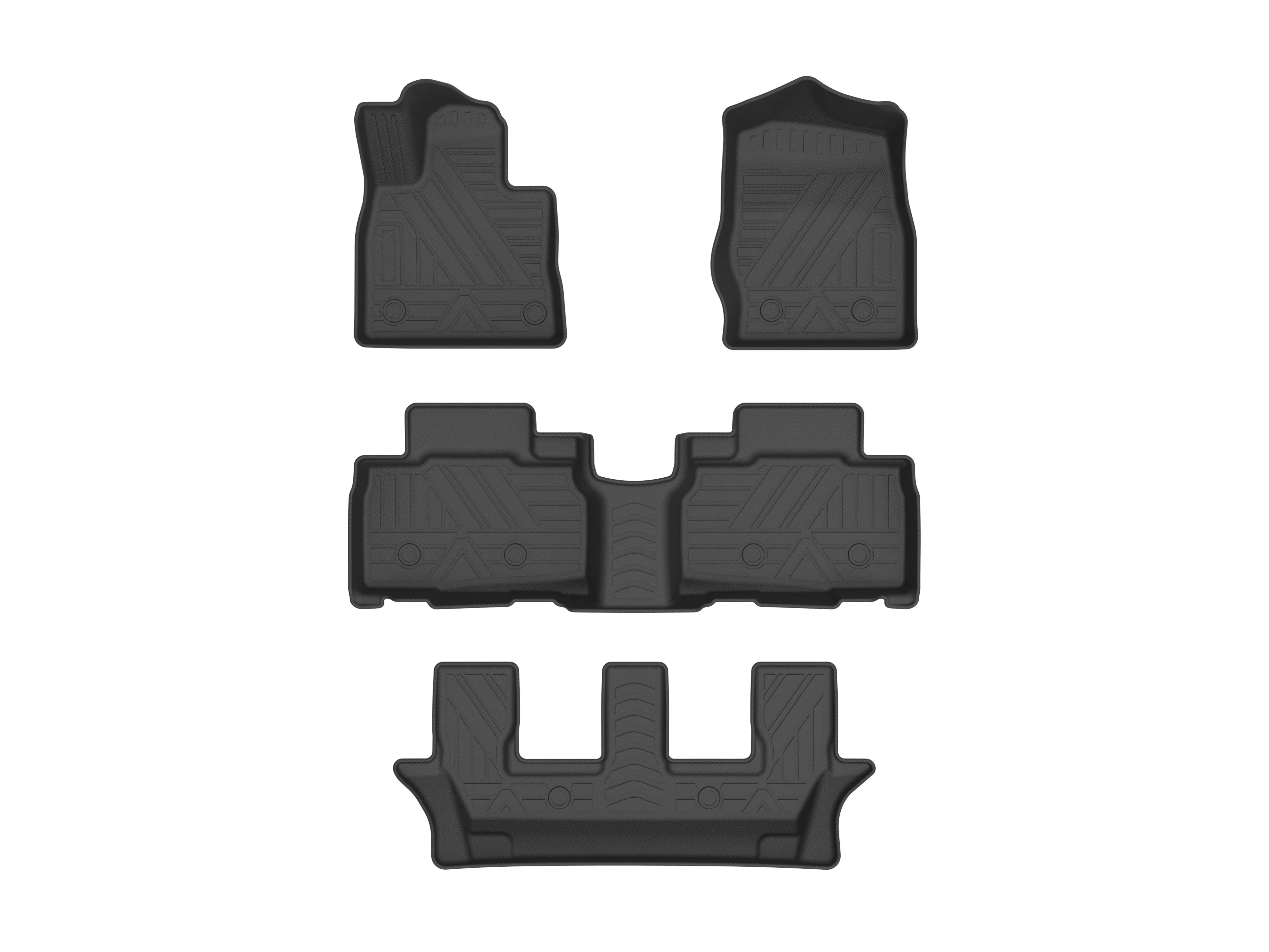 

Autobo For 2022-2025 Explorer Full-Size 7-Seater SUV TPE All-Weather Car Floor Mats Full Set 100% Waterproof Easy Clean