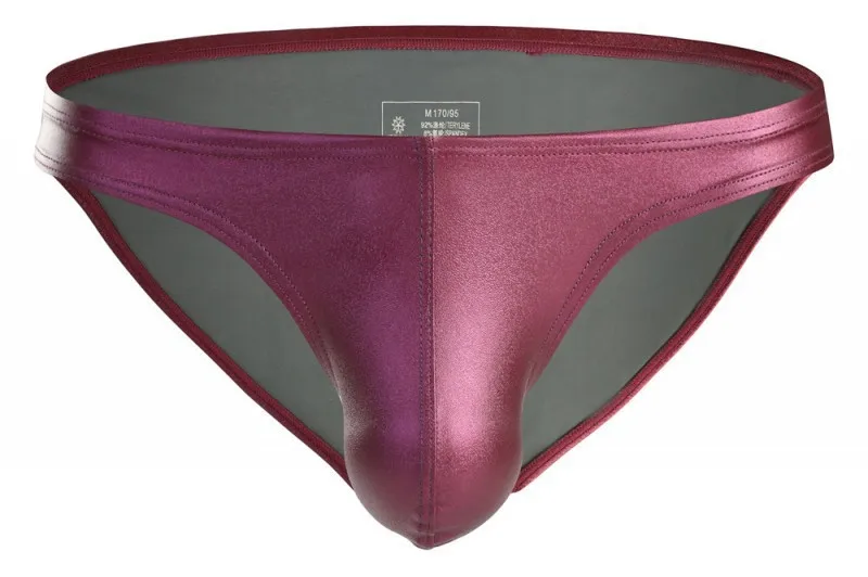 

Men's Sexy Brief Gays Low-rise U Convex Pouch Panties Shiny PU Leather Nightclub Performance Tangas Comfortable Hombre Underpant