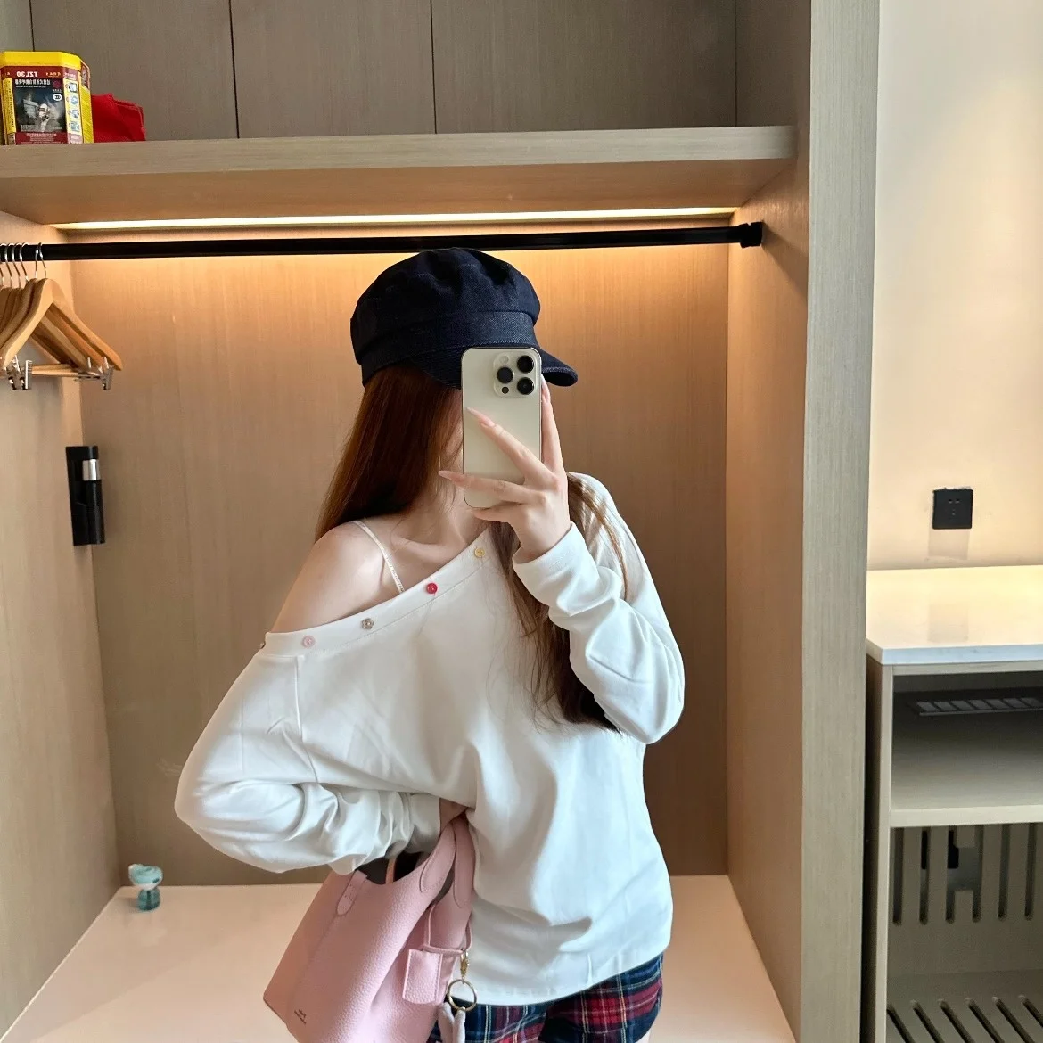 

Футболка Sweet Gentle Button Long Sve, осень-зима, новый дизайн, уменьшающий возраст, женский повседневный топ