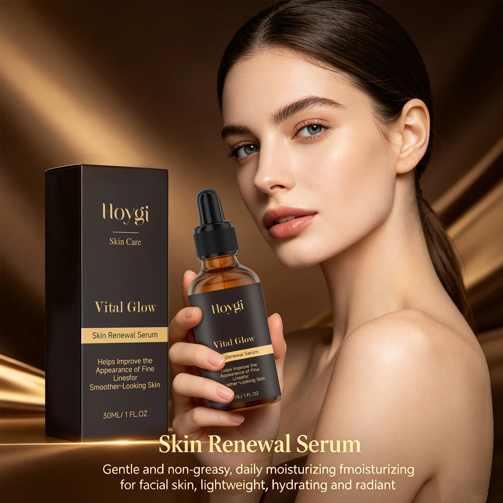 Skin Renewal Serum Hydrating Boosts Natural Glow Fade Fine Lines Improve Skin Tone Refreshes Skin Firming Lifting Skin Care