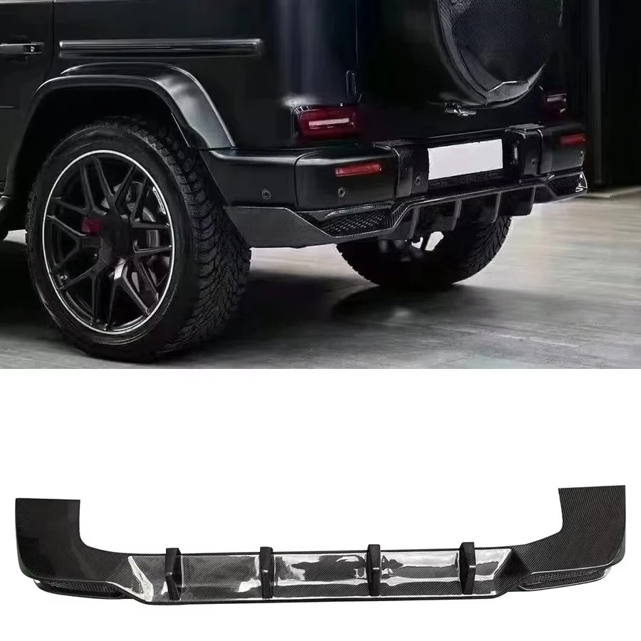 

2019+ Benz G Class W464 G500 G63 Car Rear Diffuser Bodykit Dry Carbon Fiber Top Style Rear Bumper Diffuser Lip New Condition