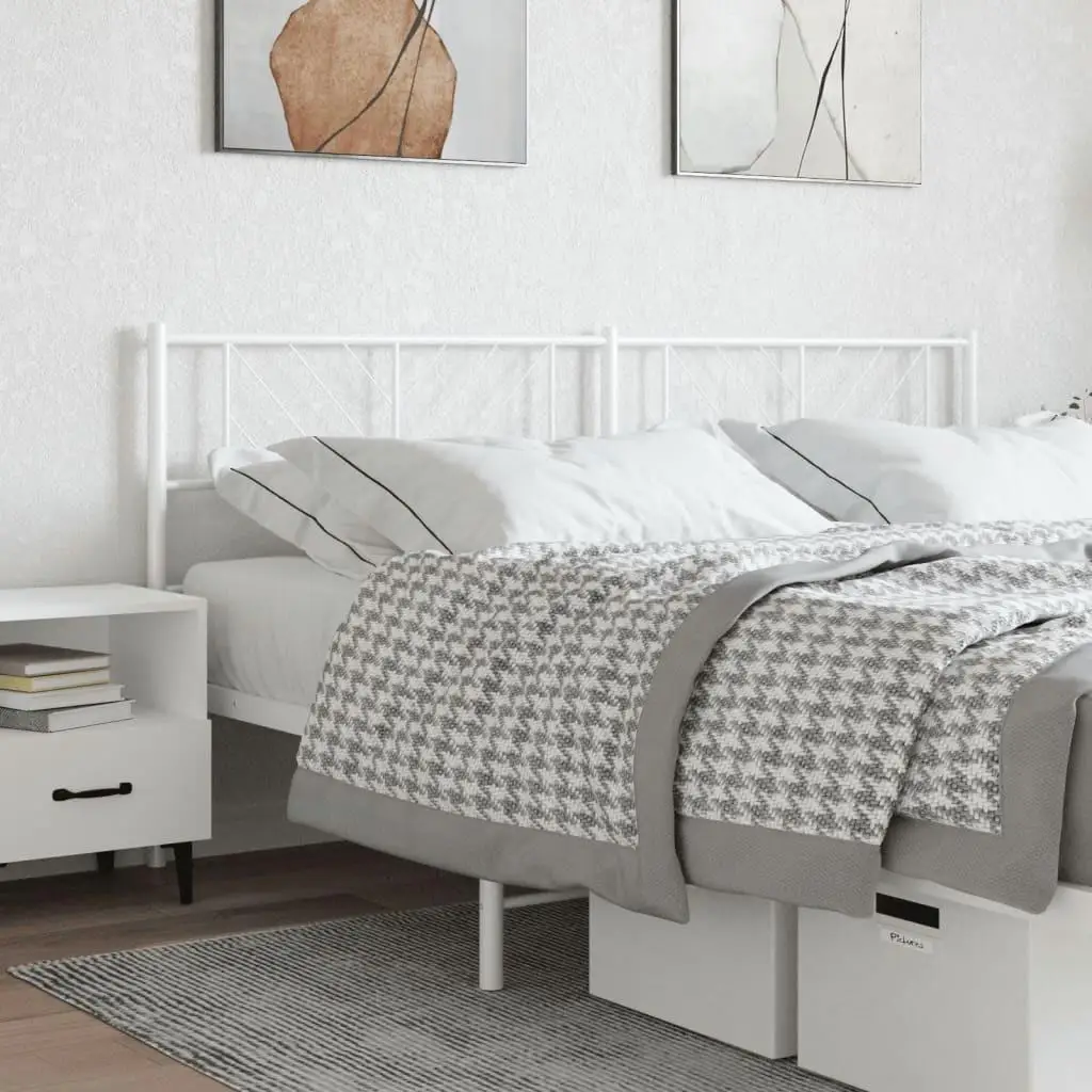 Elegant White Metal Headboard - 180 cm Stylish Bed Accent for Modern Bedrooms