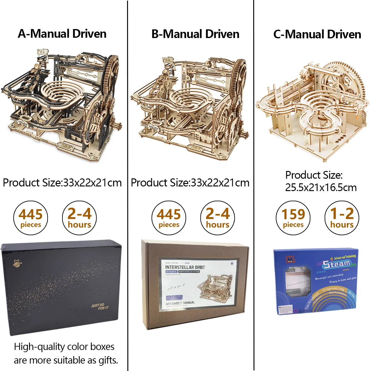 Chriyungel 3D Puzzle en bois blocs de construction jouets éducatifs à tige bricolage boule roulante décor à la maison cadeau pour adultes adolescents enfants