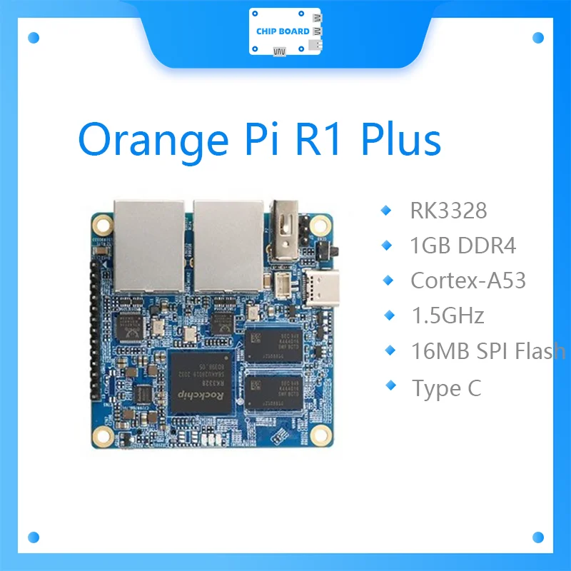 Orange pi r1 plusポータブルトラベルルーター,デュアルgbe付きsbc openwrtルーター,1gb rockchip rk3328,android 9/ubuntu/debian osをサポート