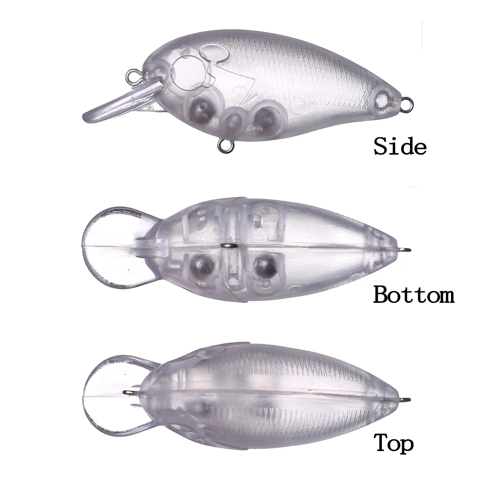 Imagem -03 - Chanshuang 20 Peças Isca em Branco sem Pintura 6cm 6g Mergulhador Raso Crankbait Faça Você Mesmo Iscas de Pesca Artificiais