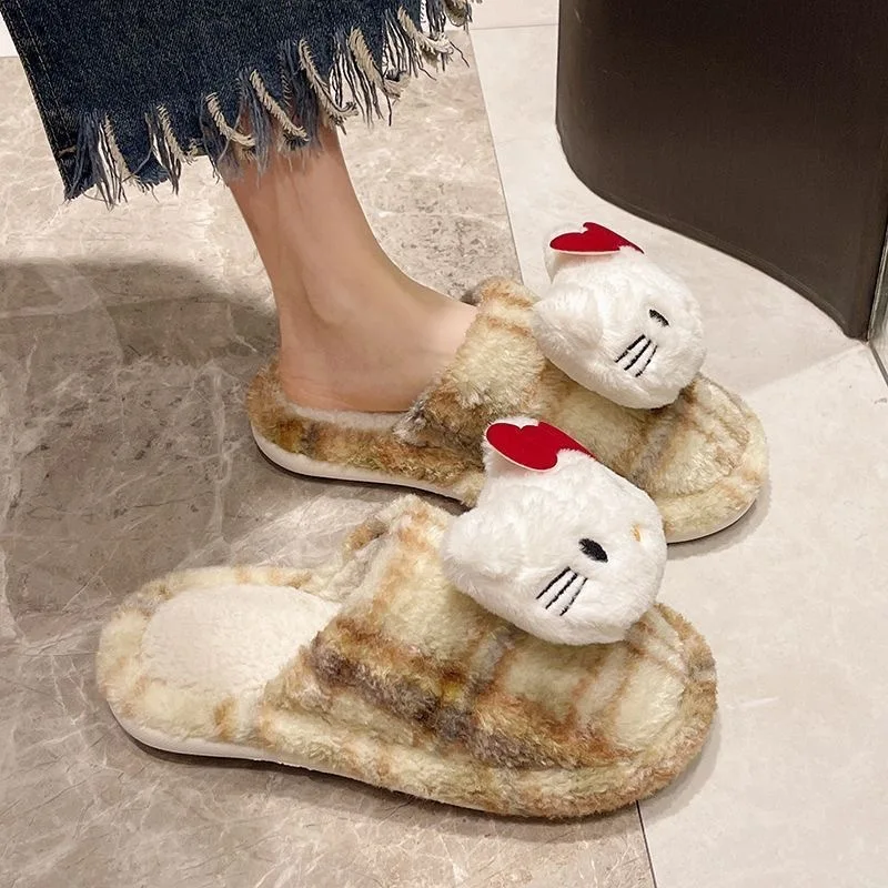 لطيف مرحبا كيتي نعال قماش Ins نمط الخريف الشتاء المنزل الدافئة عدم الانزلاق تهوية شبشب قطني أنيمي المحيط هدية المنزل