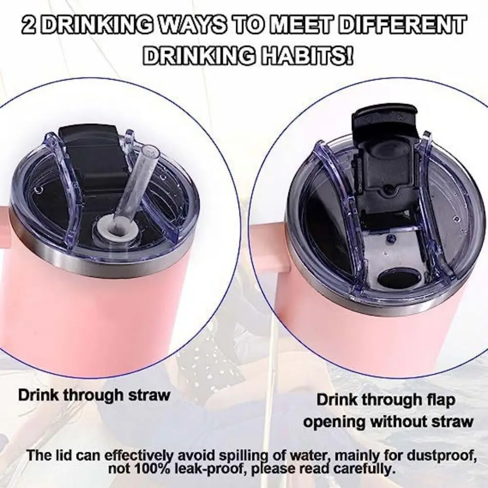 1Pcs New for Cup with Handle Bottle Cover Themos Tumbler Splash Spill Proof Cup Cap 20/30/40oz Multicolor Plastic Lids