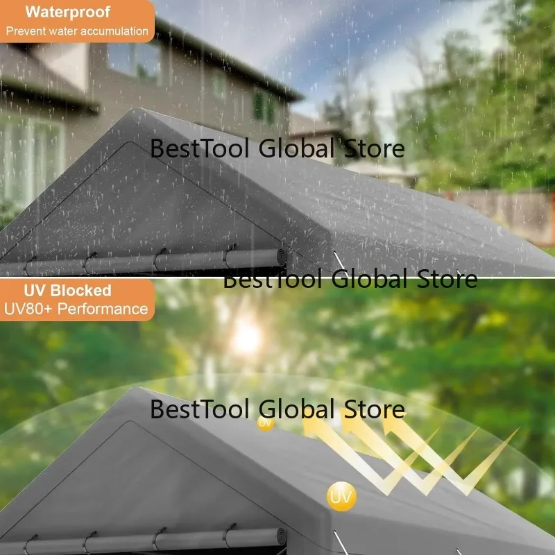 

12x20 Custom Heavy Duty Portable Folding Metal Frame Outdoor Garage Canopy Carport Tent for Car Parking