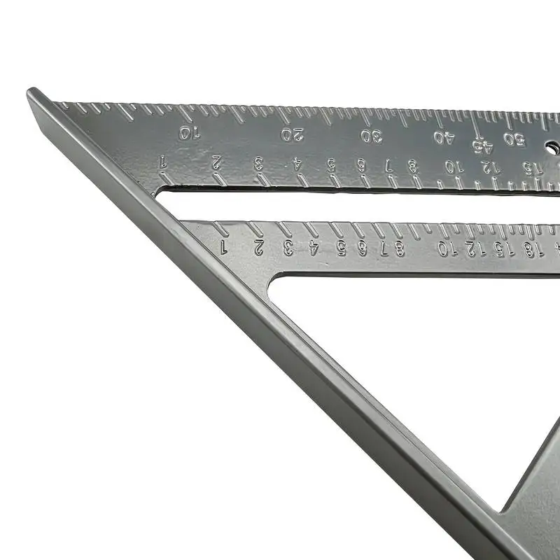 Cast Aluminum Triangle Ruler Angle Ruler Alloy Base Ruler 7 Inch Woodworking Renovation Tool Right Angle Measuring Ruler