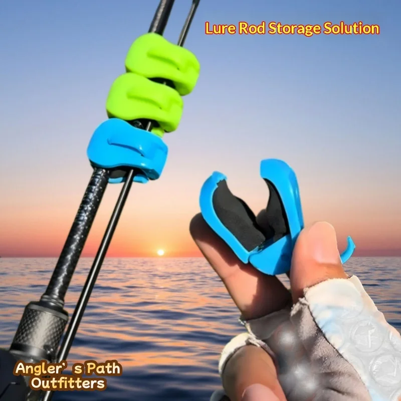 Generic Lure Fishing Rod Clip Multi Function Anti Tangle Portable Fixing Holder Protect Multiple Rods Outdoor Casting Fishing