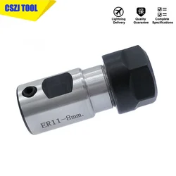 CSZJ ER11 ER25 ER32 ER40 Chuck Spindle Motor Shaft Extension Rod Spindle Chuck Lathe Tool 5mm 6mm 8mm 10mm Tool Holder CNC Tool