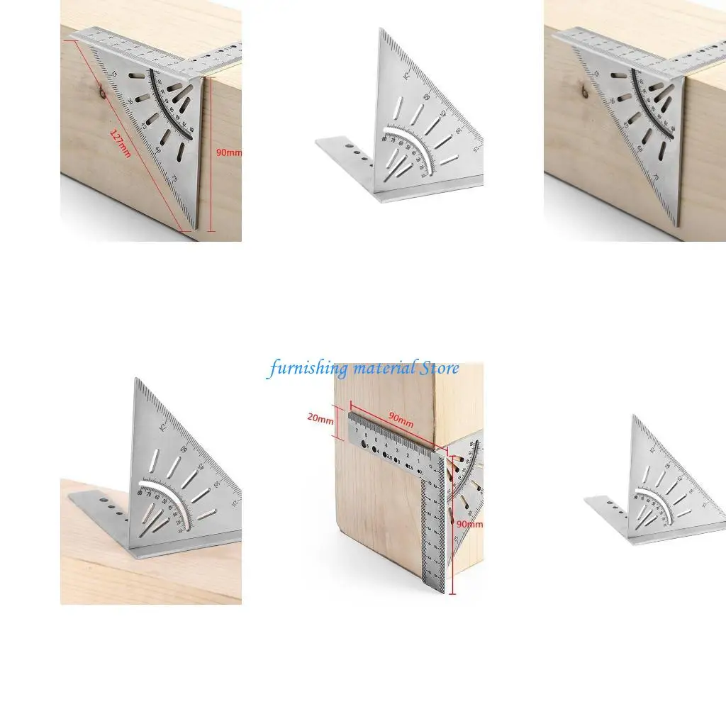 

Y5GD Stainless Steel Square Ruler Standard Ruler for Woodworking Measure