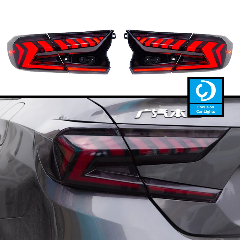 Taillights Styling for Honda Accord G10 2018-2020 Type10.5 LED DRL Running Signal Brake Reversing Parking Lighthouse Facelift