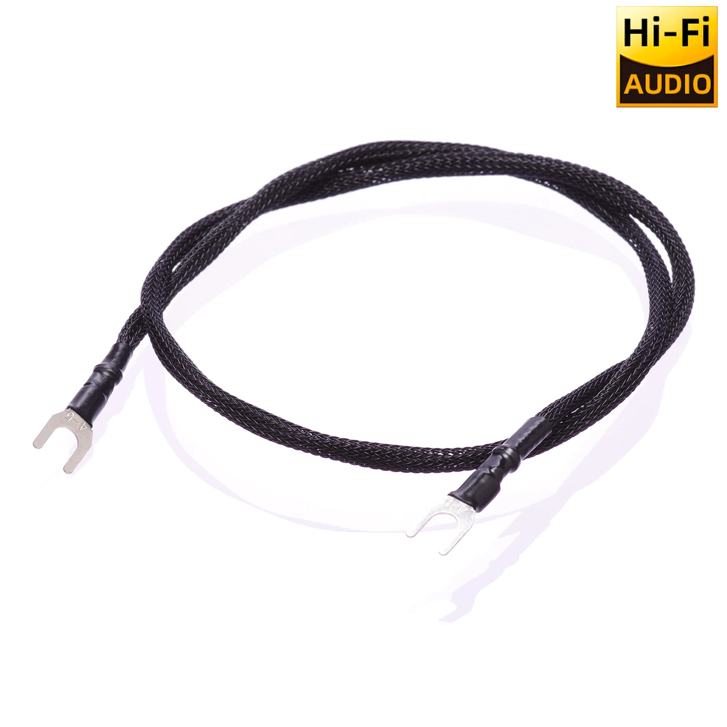 ▲ Kabel Hi-Fi Pureline do połączenia ziemnego, kabel gramofonowy LP, kabel połączeniowy OCC posrebrzany, kabel połączeniowy do wzmacniacza, posrebrzany kabel Y z wtykami widełkowymi, kabel mostkowy. — zdjęcie produktu 2