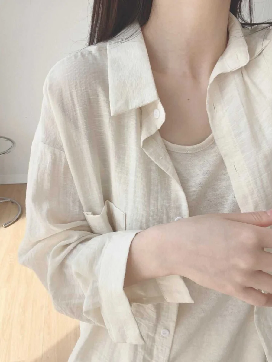 Lniana, rayonowa, cienka, długa narzutka/kamizelka damska na jesień i zimę, luźna, uniwersalna, bawełniano-lniana, chroniąca przed słońcem, do pracy, elegancka...