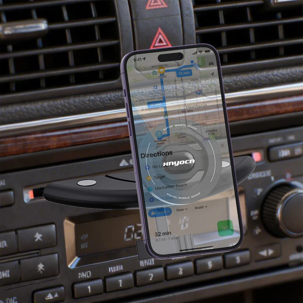 Universelle magnetische Handyhalterung für den CD-Schlitz im Auto, stabile Klemmvorrichtung, kompatibel mit iPhone, Magsafe-Design, starker Halt, sicheres Fahren, freie Hände