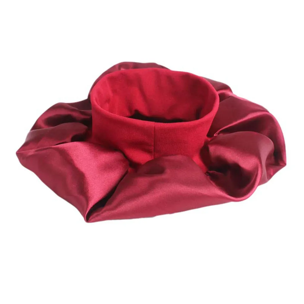 2Pcs High Elastic Sleeping Cap for Women Wide Side Bonnet Soft Polyester Hair Protection Sleep Hat No Gentle on