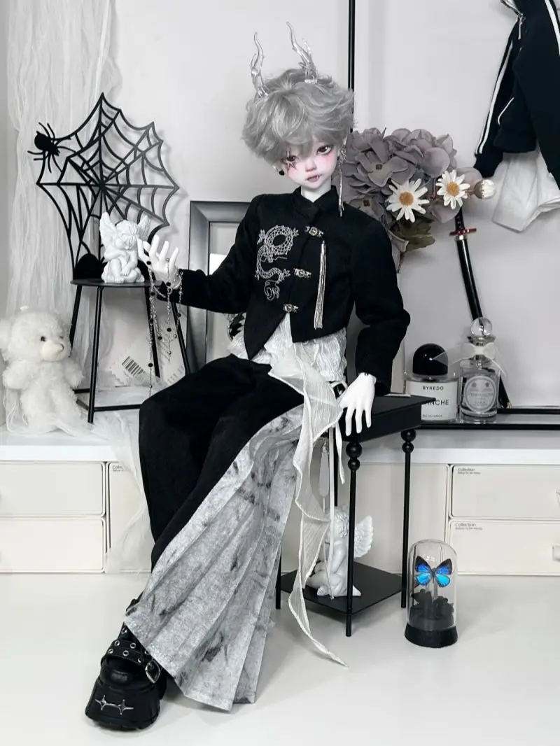 1/4 Ubranka dla lalek, garnitur dla lalki BJD 45 cm, zestaw w stylu starożytnym, przystojne ubrania, zabawki do przebierania, akcesoria do domku dla lalek, bez lalki
