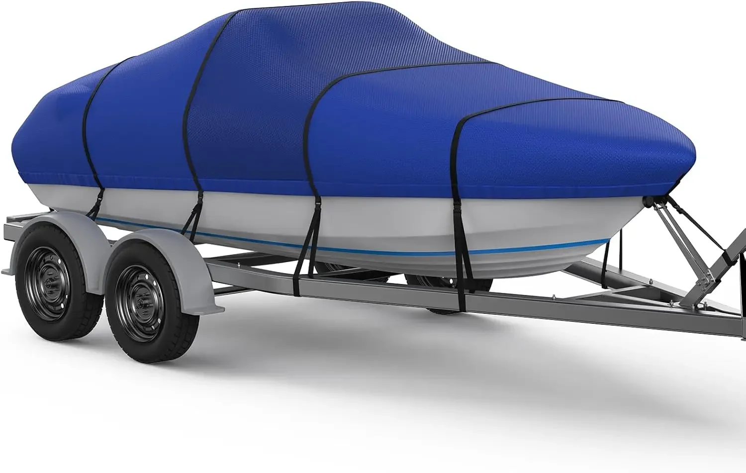 1200D Reinforced Boat Cover with Storage Bag Trailerable Marine Grade Waterproof Boat Cover Fits Bass Boat, V-H