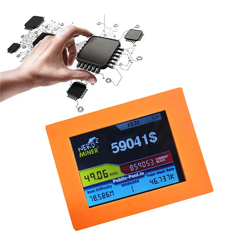 

Classy-Nerdminer V2 Miner 2.8 Inch LCD Display 56KH/S Bitcoin Solo Miner Nerd Miner BTC Lottery Miner
