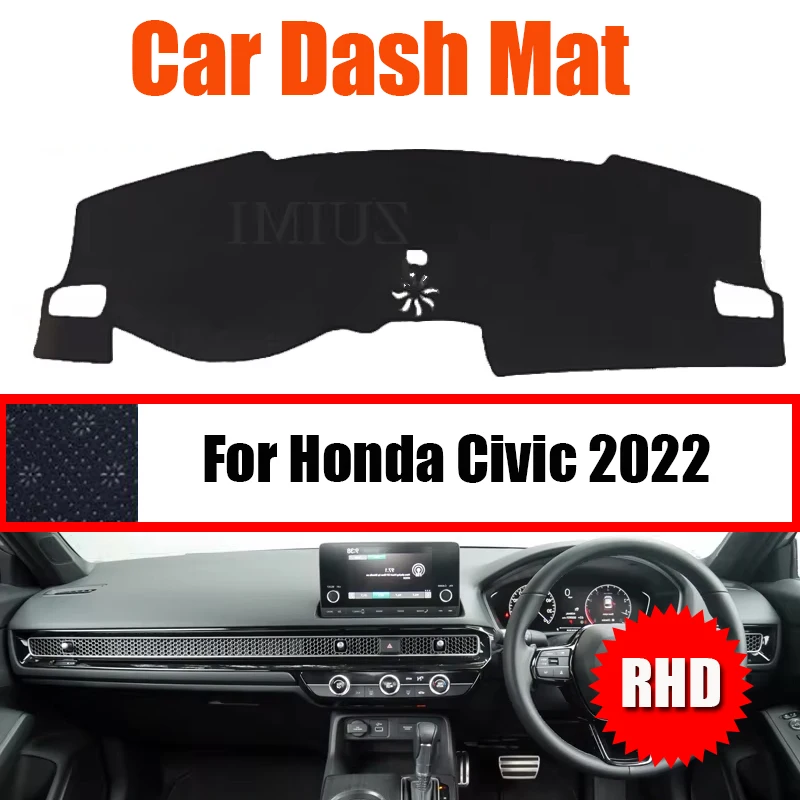 ZUIMI Dashboard Cover Dash Mat Dashmat Dash Board Cover Pad Sun Shade For Honda Civic 2022 LHD RHD