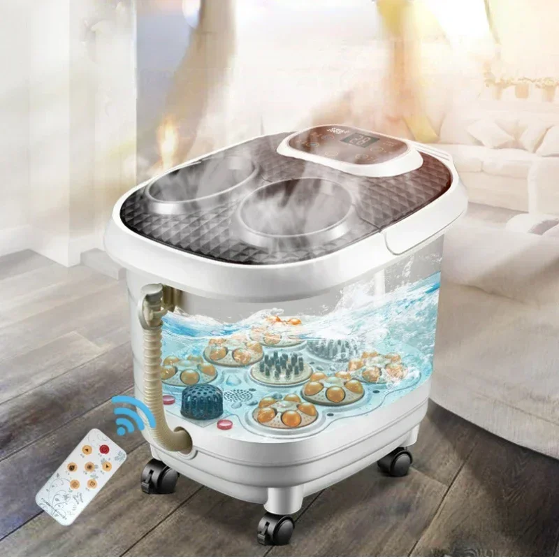 Automated Chiropody Pool-Electric Heat Bubbles for Pedal Pampering Full-Service Foot Basin Effervescent Foot Care Vessel