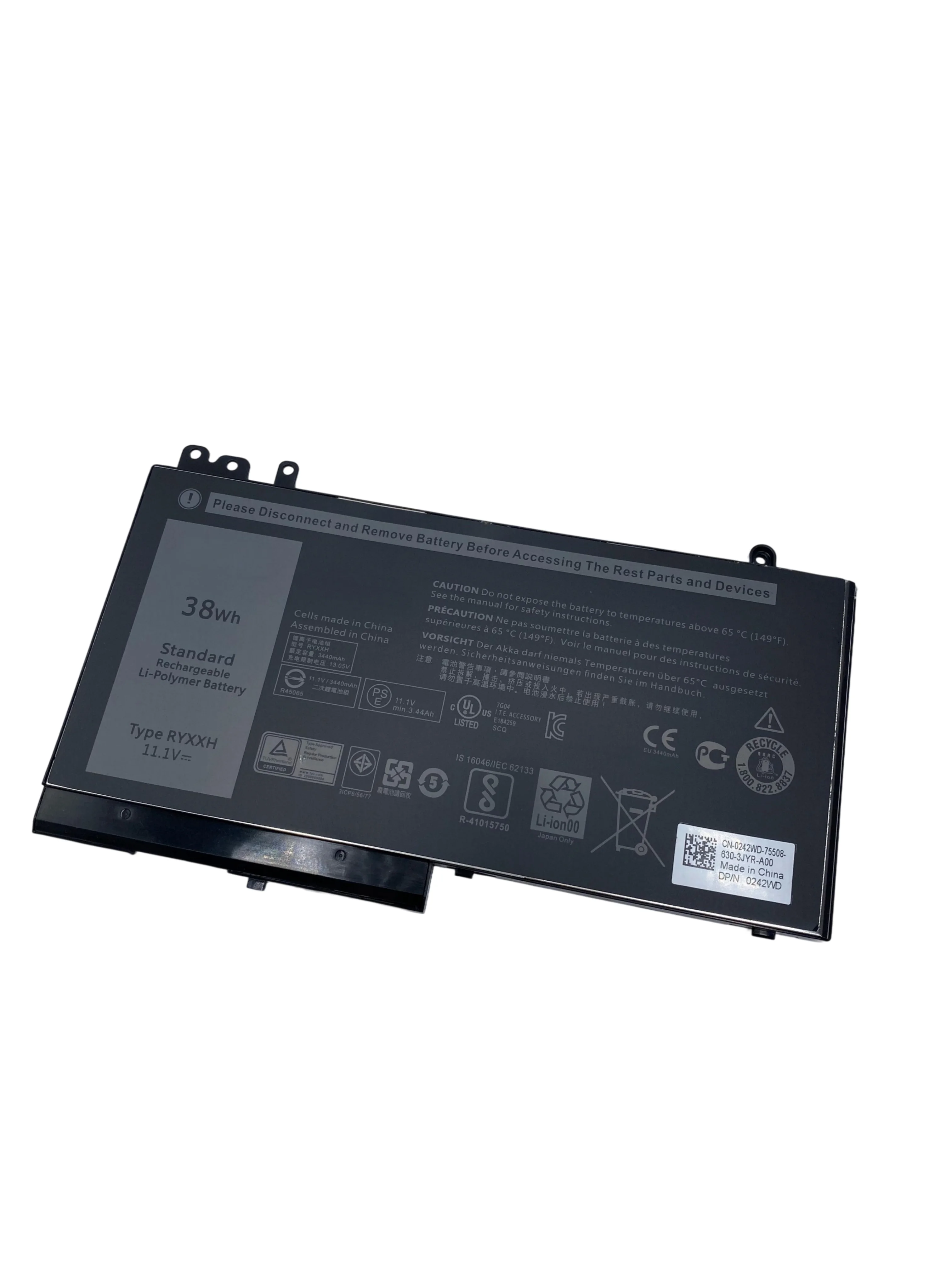 RYXXH Laptop Battery For Dell Latitude 3150 3160 5250 5450 5550 E5250 E5450 E5550 Series 9P4D2 YD8XC 5TFCY 0VY9ND VVXTW R5MD0