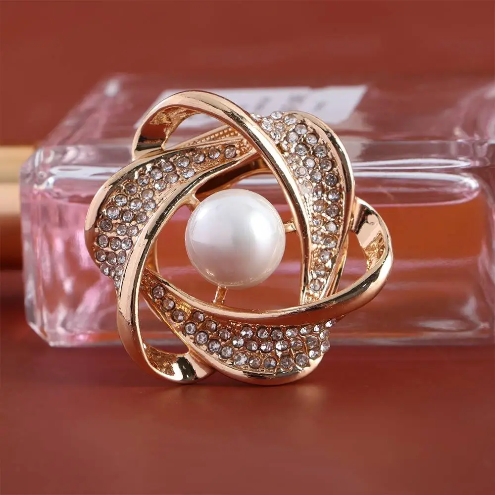 Винтажный элегантный цветок со стразами, модные украшения, кольцо для шарфа с кристаллами, брошь в корейском стиле, булавки, женский шарф, пряжка, зажим для шали