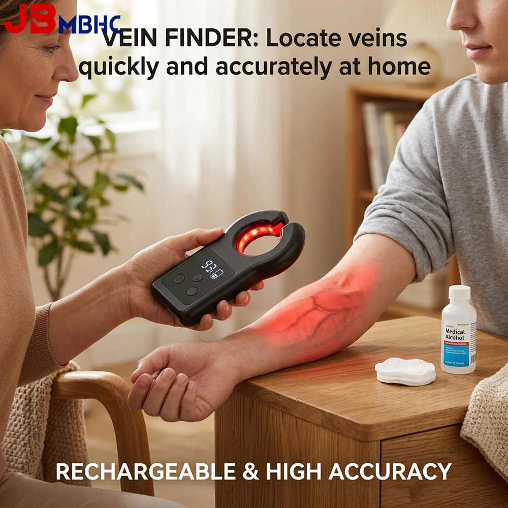 Portable LED Vein Finder 1-188 Levels Red Light IV Access Viewer Locator Phlebotomy Flashlight Detector Device for All Skin Type