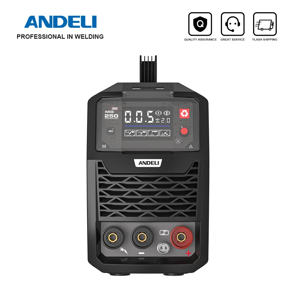 ANDELI  110V/220V LED  MIG-250 LIFT TIG MMA MIG Gasless MIG Welding Machine