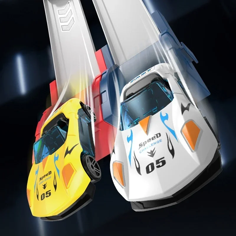 110 ซม.เด็กติดตามรถแข่งชุดรถมินิของเล่น DIY ประกอบชุดติดตาม Catapult Rail รถกลยุทธ์ Interactive เกมเด็กของขวัญ