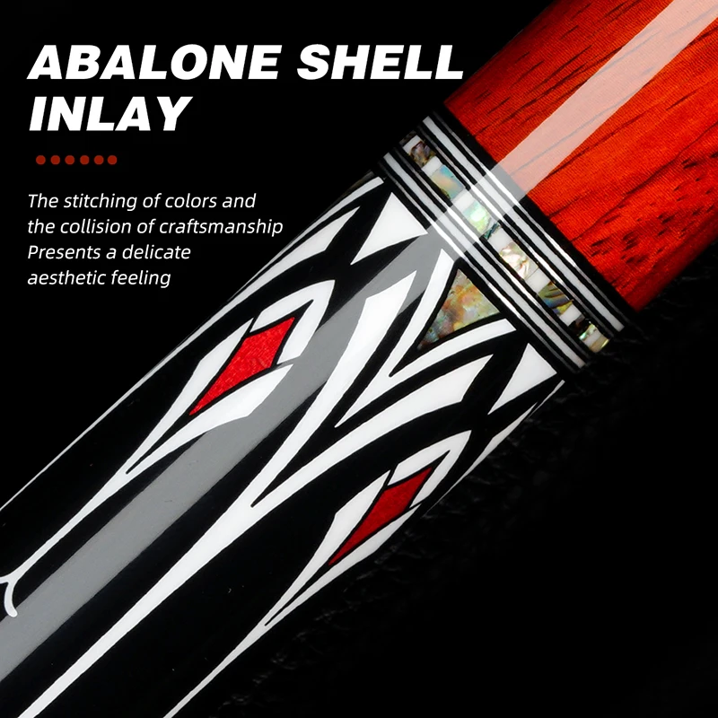 KONLLEN Carbon Fiber Pool Cue Stick PRO Taper Shaft Super Low Deflection Billiard Pool Cue Ebony Hand-Made Inlay Billiard Cues