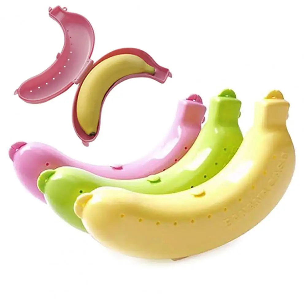 Bananas Saver Flexible Keep Fresh Plastic Picnic Fruit Banana Storage Case Outdoor Banana Protector Container Kitchen Tools