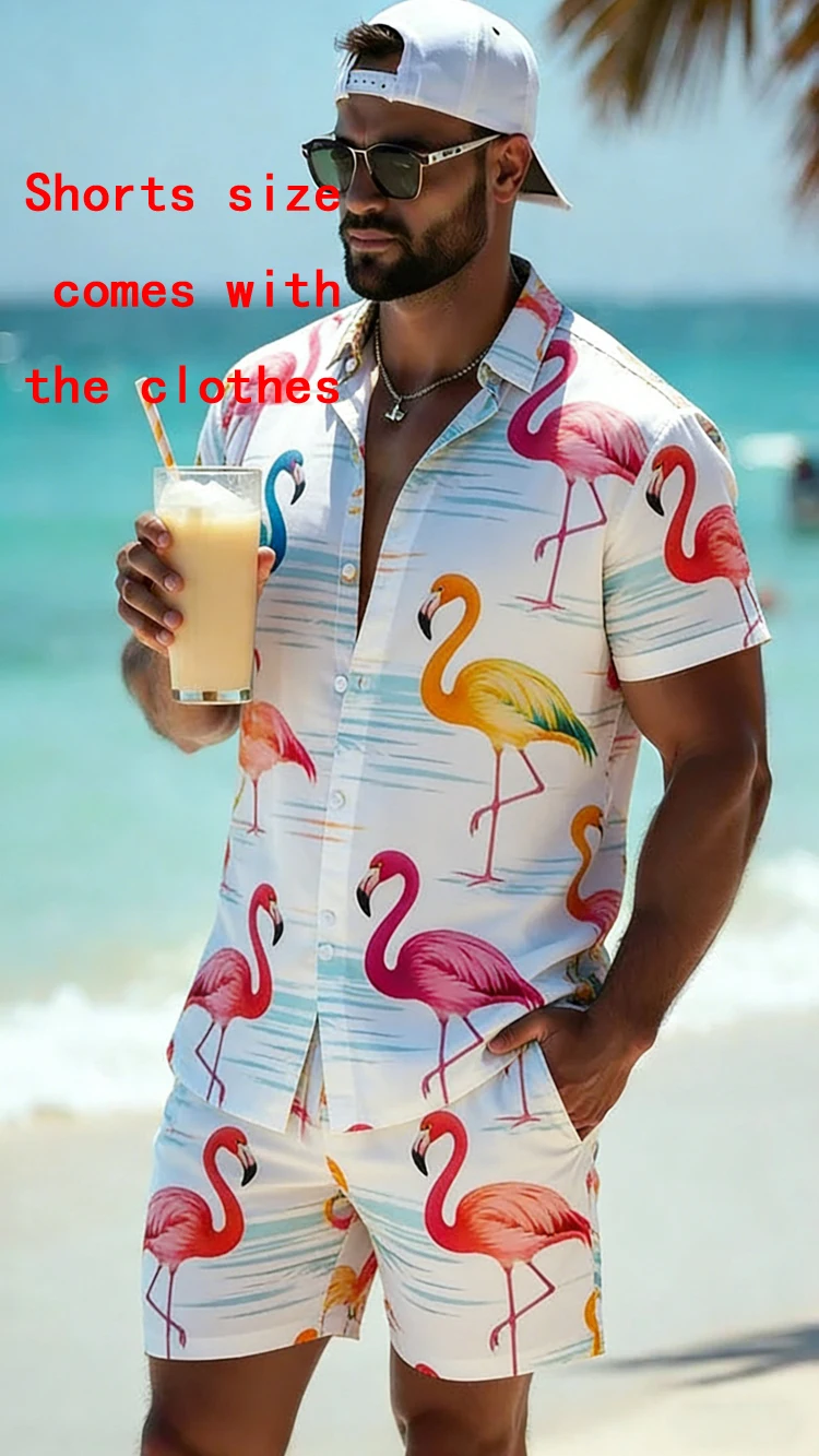 

2026 Men's Summer Short Sleeve Beach Shirt Set Fun Ocean 3D Printed Shirt Hawaiian Vacation Beach Clothes Fast Shipping for You