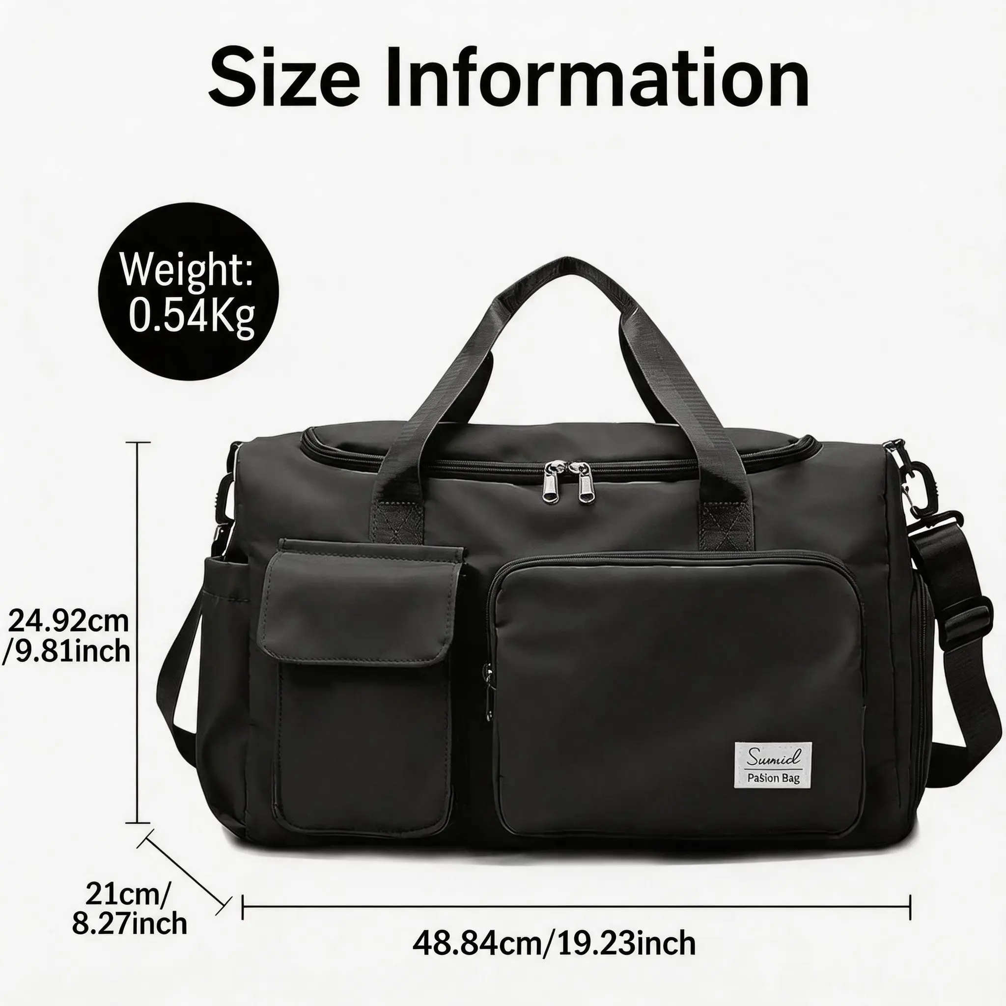 Simple Lightweight Handbag, Outdoor Gym Crossbody Duffel for Fitness Travel and Commute