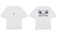 Wolf Head New DARCSPORT Cross Short Sleeve Men's and Women's Ins Sports Casual Loose Round Neck Cotton T-shirt