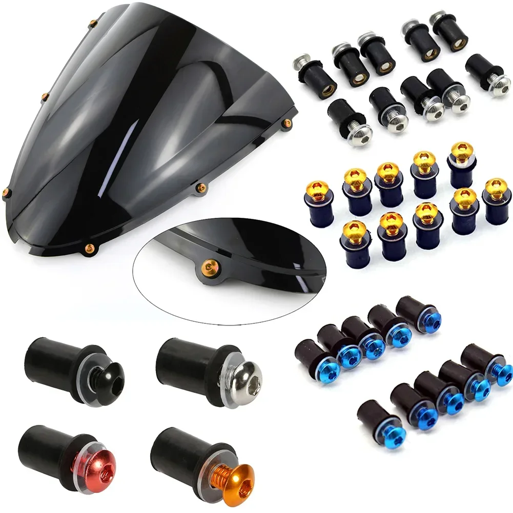 

10PCS 5mm M5*16 Motorcycle Windscreen Screws Windshield Bolts Fairing Mountings Kit For Honda CBR 600 F4i CBR1000RR CB400 VFR800