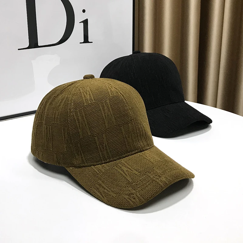 Online Celebrity Hardtop Baseball Cap Ladies Autumn and Winter New Hat Letters Casual Trend Sun Hats Fashion Men's Black Caps