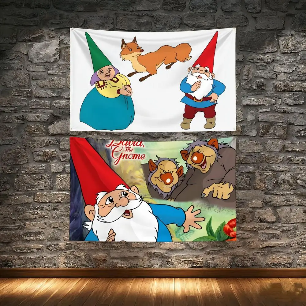 Kids Cartoon D-David Flags Tapestry Creative Pattern Photo Living Room Wall Art Party Outdoor Decor