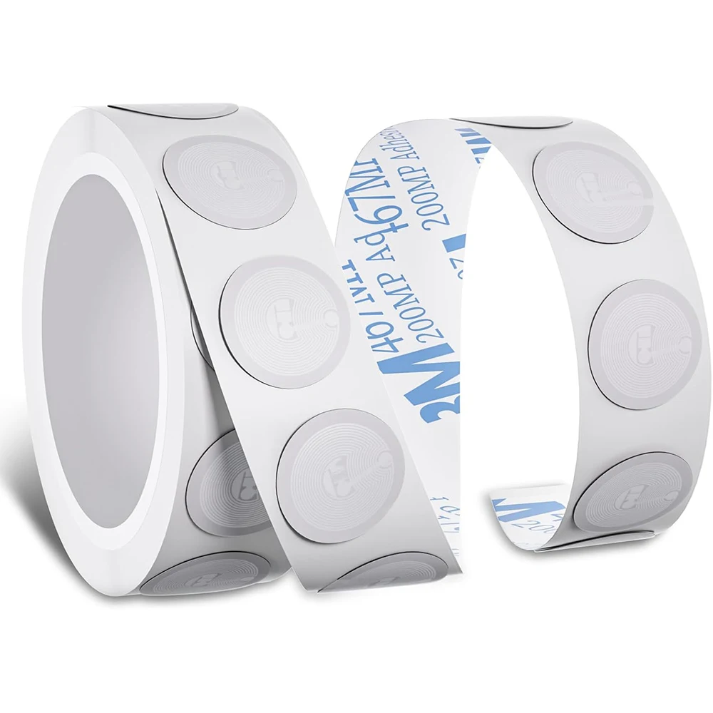 Антиметаллическая метка NFC, антиметаллическая поверхность, NFC-метка, белая металлическая наклейка NFC, металлический чип NFC-метки, совместимый с Android и iPhone