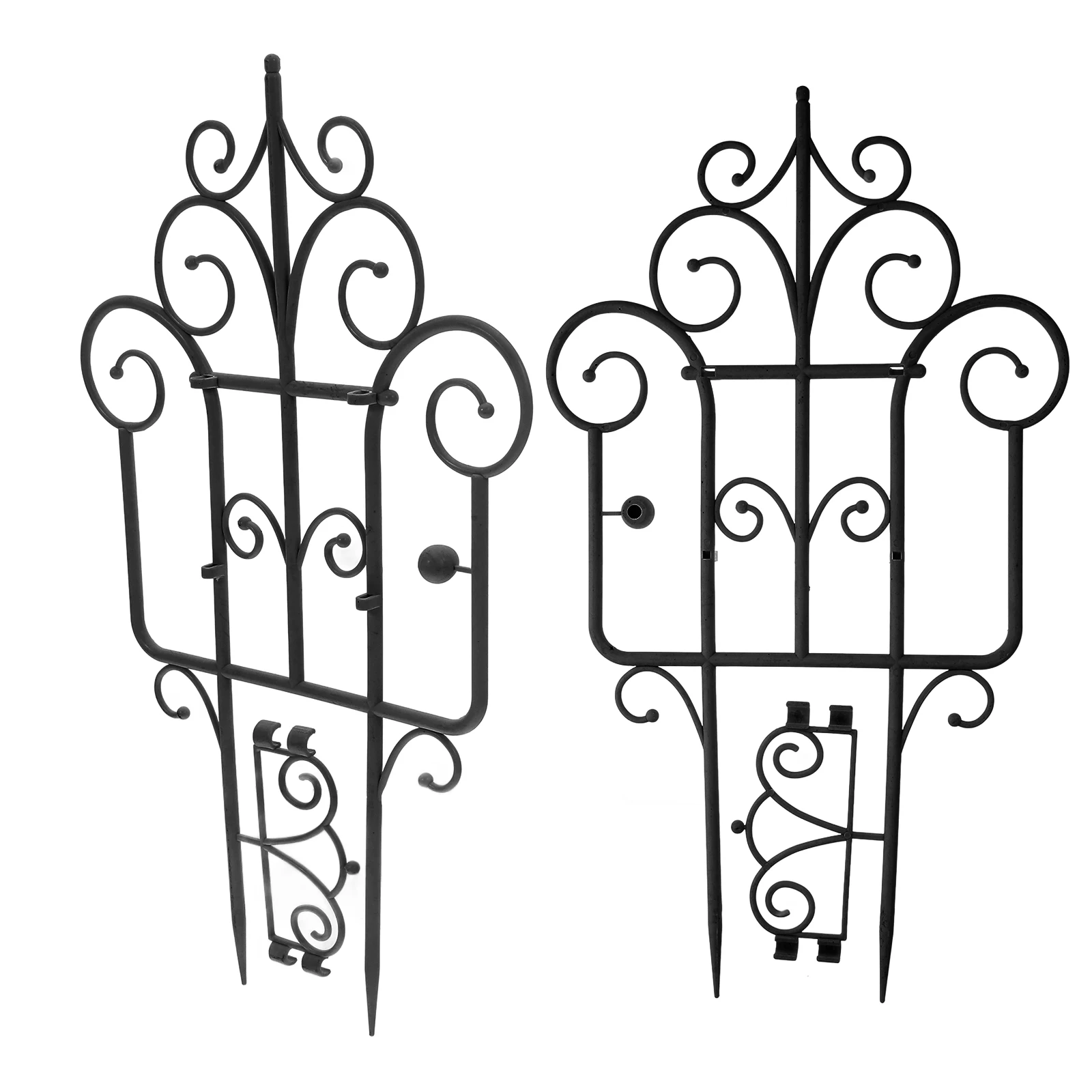 

2Pcs Garden Edging Fence Plastic Decorative Fence Panels for Flower Beds Patio Garden Borders Outdoor Dog Barrier