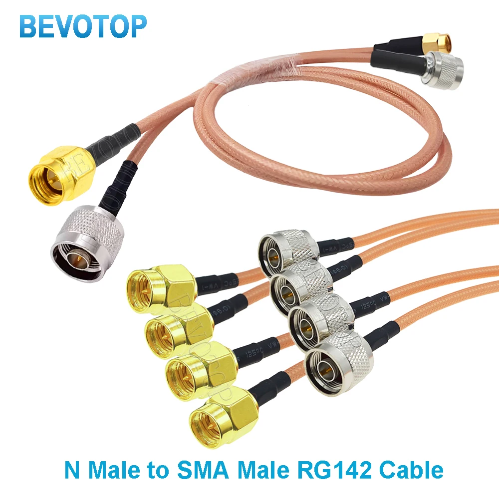 N Male to SMA Male Plug Adapter RF Coaxial RG142 RF Cable Double Shielded Crimp WIFI Router Antenna Extension Jumper Pigtail