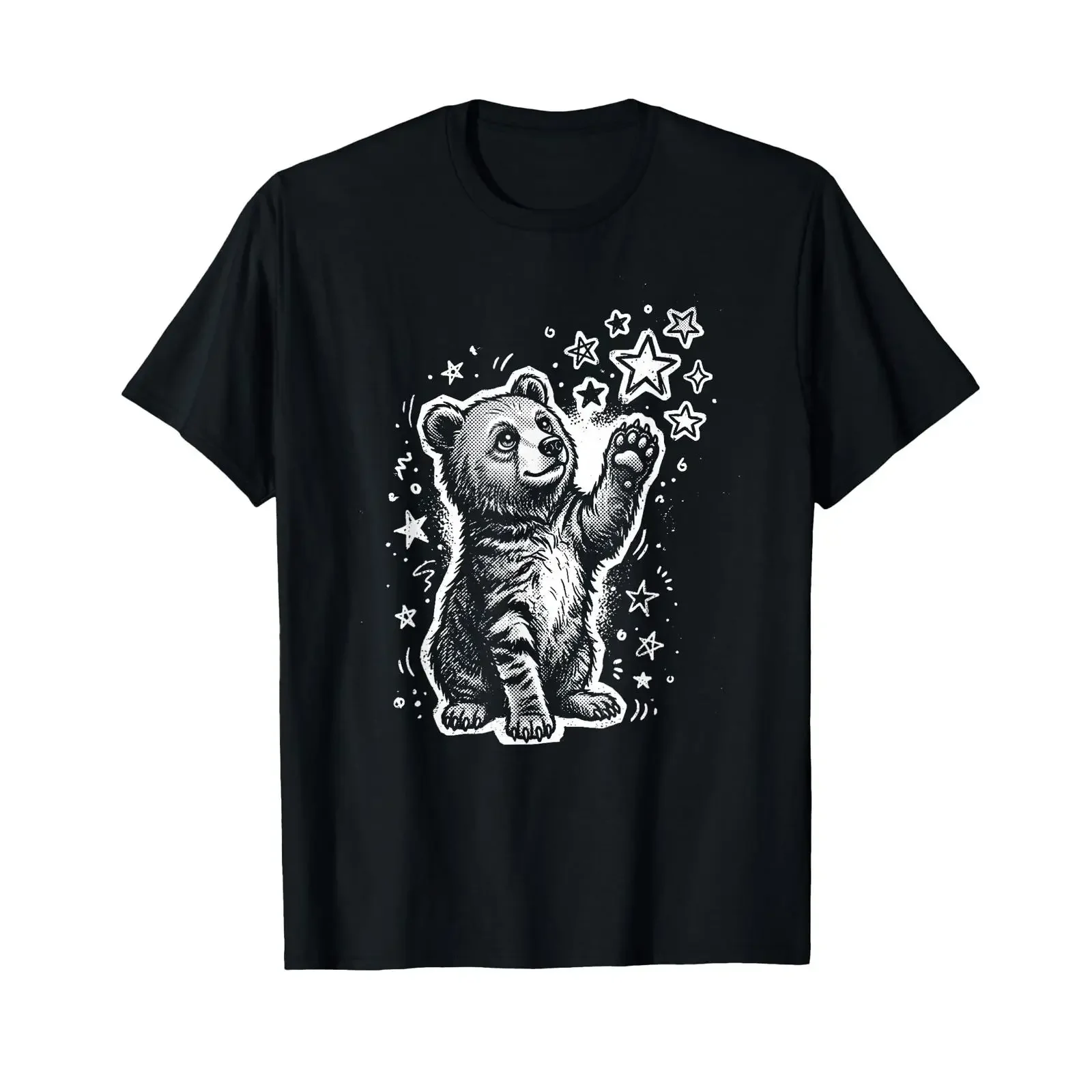 Ourson étoiles Y2K Silly Grunge Vintage T Shirt vintage Washed Comfortable designer clothes Versatile Casual Stylish fashion